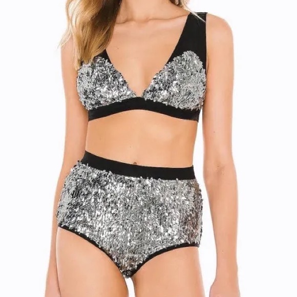 NWOT Free People Let it Shine Sequin Bra Top Size Small Z386